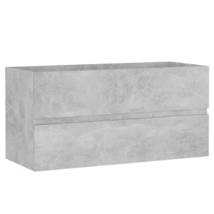 Szafka pod umywalkę, szarość betonu, 90x38,5x45 cm, płyta