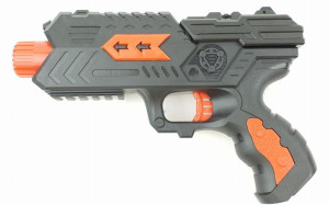 pistolet rewolwer na kulki żelowe, strzałki
