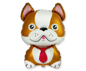 Balon Foliowy 14" Pies Bulldog Brązowy