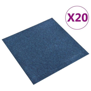 Lumarko Podłogowe płytki dywanowe, 20 szt., 5 m², 50x50 cm, niebieskie