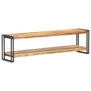 Szafka pod TV, 150x30x40 cm, surowe drewno mango