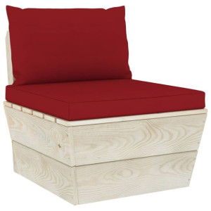 Lumarko Ogrodowa sofa środkowa z palet, poduszki, impregnowany świerk