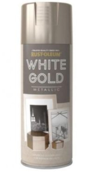 Farba Metaliczna WHITE GOLD spray 400 ml Rust-Oleum