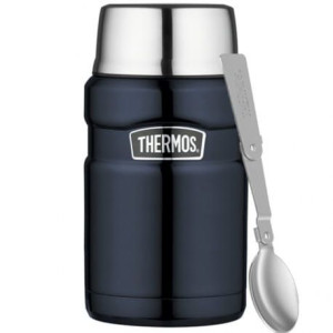 Termos na jedzenie z składaną łyżką i kubkiem Thermos 0,71l – ciemnoniebies