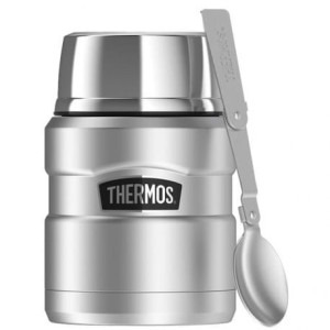 Termos na jedzenie z składaną łyżką i kubkiem Thermos 0,47l – nierdzewny