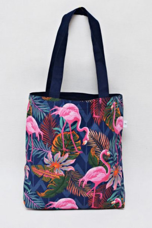 Torba na zakupy shopperka siatka eko torba szoperka flamingi