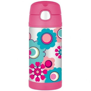 Termos dziecięcy ze słomką Thermos 0,35l kwiaty