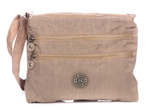 Materiałowa torebka na ramię beżowa Bag Street