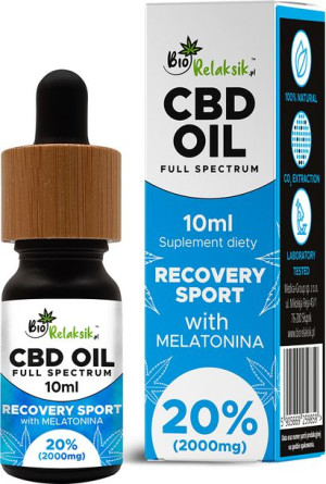 Olej konopny 20% Recovery Sport- 10ml – z melatoniną