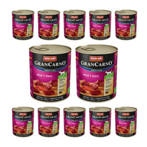 Pakiet Animonda GranCarno Original Wołowina z Sercami 12 x 800 g