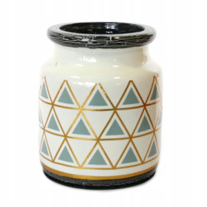 WAZON CERAMICZNY geometryczny trójkąty 12cm