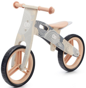 Kinderkraft Runner - drewniany rowerek biegowy | Nature Grey