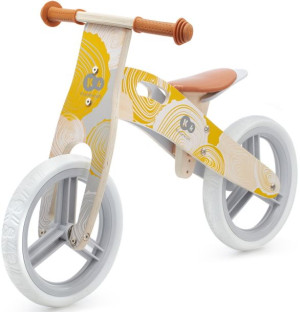 Kinderkraft Runner - drewniany rowerek biegowy | Nature Yellow