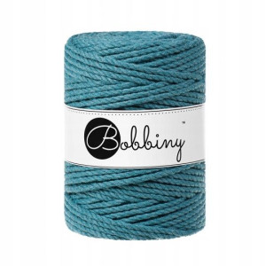 Sznurek do makramy BOBBINY skręcany 3PLY 5mm Morski