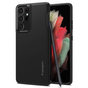 Spigen LIQUID AIR PEN SAMSUNG S21 ULTRA MATTE czarny