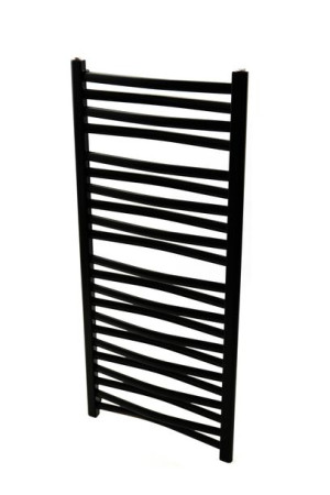 Grzejnik łazienkowy czarny mat 910/440 ŁEZKA 3D