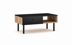 Stolik Kawowy Ława Tulia Salon Czarny/dąb Artisan (1)