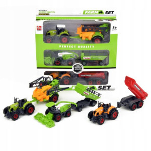 zestaw 2x TRAKTOR KOMBAJN METAL 3x maszyny resorak