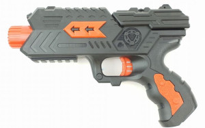 pistolet rewolwer na kulki żelowe, strzałki
