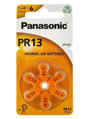 Bateria słuchowa Panasonic PR13 - komplet 6szt.
