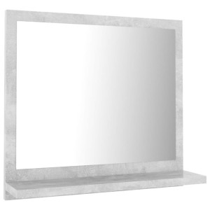 Lustro łazienkowe, szarość betonu, 40x10,5x37 cm, płyta wiórowa