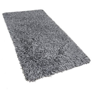 Dywan shaggy 80 x 150 cm czarno-biały CIDE