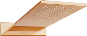 Mexen Waterfall deszczownica slim 50 x 22 cm różowe złoto - 79190-60