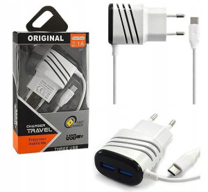 Ładowarka Sieciowa Usb Typ-c 2000mah 2a Fast 2 Usb
