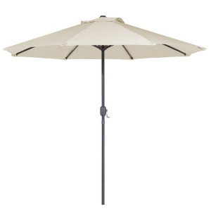 Parasol ogrodowy LED ø 266 cm beżowy RAPALLO