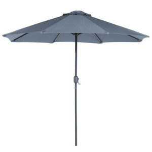 Parasol ogrodowy LED ø 266 cm ciemnoszary RAPALLO