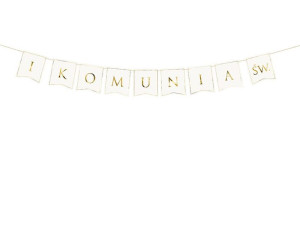 Baner Girlanda I Komunia Święta 15x133cm