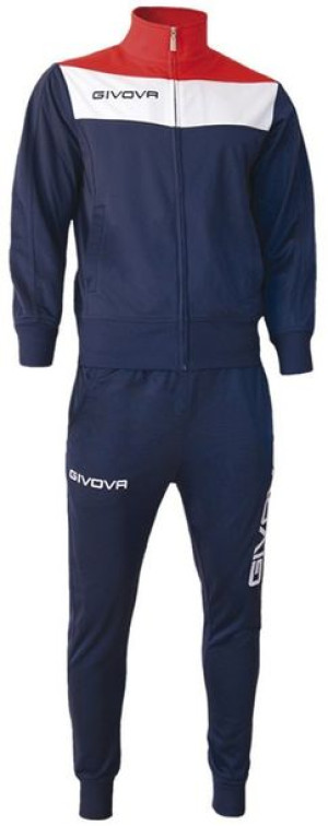 Dres treningowy bluza + spodnie Givova Campo granatowo-czerwony