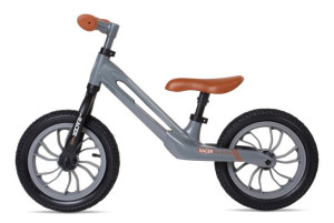 Rowerek biegowy RACER z ramą magnezową szary z brązowym siedzeniem Sun Baby
