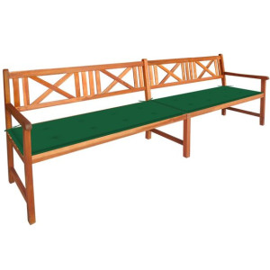 Ławka ogrodowa z poduszkami, 240 cm, lite drewno akacjowe