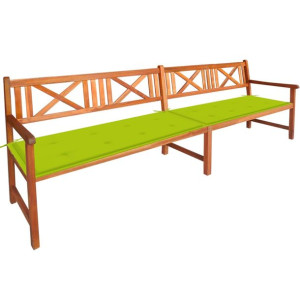 Ławka ogrodowa z poduszkami, 240 cm, lite drewno akacjowe