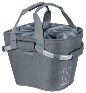 Kosz na kierownicę BASIL CLASSIC CARRY ALL FRONT BASKET KF 15L, szary + Pły