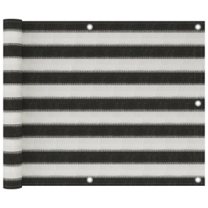 Parawan balkonowy z HDPE, 75x300 cm, antracytowo-biały