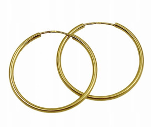 Kolczyki Złote Koła 5 Mm Złoto Pr 585