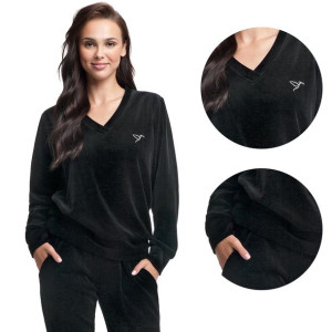Damski DRES komplet długi piżama BAWEŁNA 306 Luna