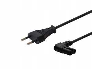 Kabel Zasilający do Telewizora 2pin C7 Kątowy 1,8m