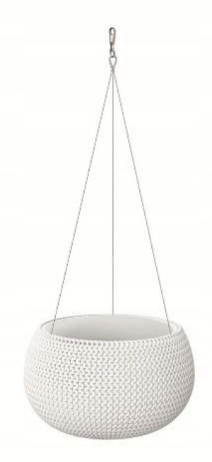 Doniczka Wisząca Biała Splofy Bowl Hanging 37cm