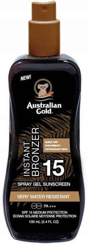 Australian Gold SPF15 Spray Gel Z Bronzer 100ml