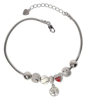 Srebrna Bransoletka pr 925 dla Mamy charms - grawer gratis