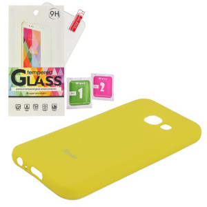 Etui Case Jelly Roar Samsung A3 2017 szkło żółty