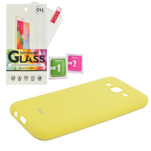 Etui Guma Case Jelly Roar Samsung J5 szkło żółty