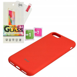Etui Guma Case Jelly Roar Iphone 7 + szkło Pomarań