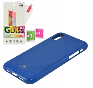 Etui Guma Jelly Case Mercury IPHONE Xs niebiesk +S