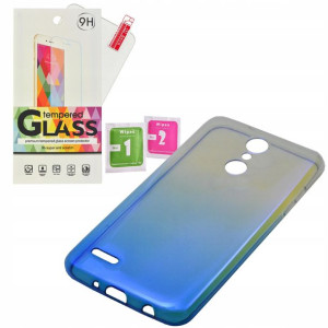 ETUI GUMA Silokon Blue Ray do Lg K10 2018 SZKŁO