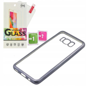 Etui mirror Elecrto Jelly do Samsung S8 szary szkł