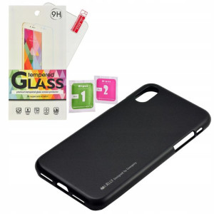 Etui iJelly Mercury czarny do Iphone X / Xs szkło